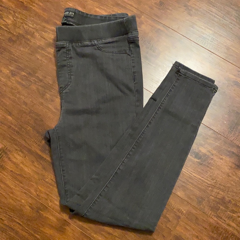 Gray-wash Jeggings